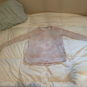 Pink and white tie dye Pajama set